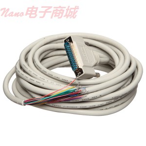 Masterflex 07595-47 電纜組件用于遠程控制; DB9連接器（M）和25英尺（7.9米）電纜與簡裝線的兩端